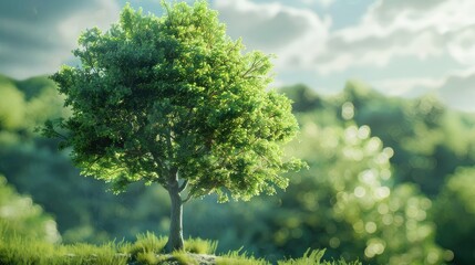 Incorporate the Green Tree Green ecology concept into your design for an environmentally friendly touch