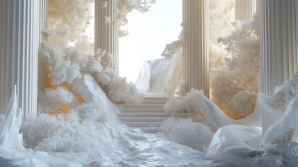 ethereal cloud palace: a vision of serenity