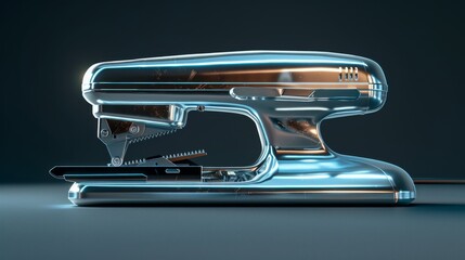 Wall Mural - 3D realistic image of a stapler, clean lighting, isolated on background