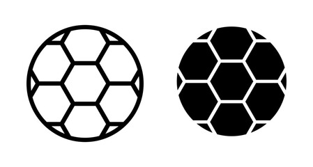 Wall Mural - Football line icon set. Soccer sport ball icon. Simple soccerball sign suitable for apps and websites UI designs.
