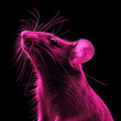 mouse in pink lighting