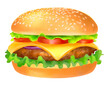 Hamburger isoliert auf weißen Hintergrund, Freisteller