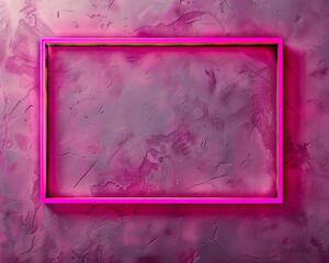 Bold frame mockup on a neon pink wall playful and eye-catching