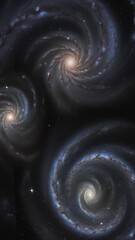 Wall Mural - Cosmic background. Flight to the galaxy.