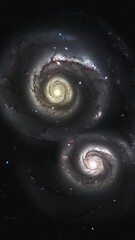 Wall Mural - Cosmic background. Flight to the galaxy.