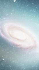 Wall Mural - Cosmic galaxy in far space. Vertical video. 