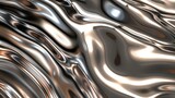Fototapeta Konie - Abstract fluid pattern in light silver-bronze with a glossy finish suitable for luxurious and contemporary themes. 