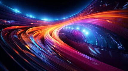 Wall Mural - create a colorful abstract image with a sense of speed and energy. use bright, saturated colors and 