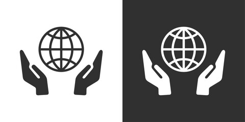 save the world responsibility sign icon vector illustration design