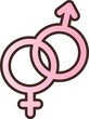 Heterosexual couple gender sex symbol, graphic design, PNG file no background
