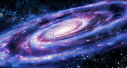black hole, space and stars with dark background of universe for adventure, exploration or fantasy. 
