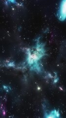 Wall Mural - Cosmic background. Flight to the galaxy.