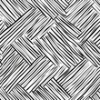 black and white modular hatched pattern