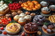 Horizontal Banner Celebration of Republic Day,
Sweet pastry assortment top view
