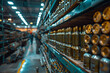 Huge Artillery Shells at Fulfillment Stock Center,
Beer bottles brewery warehouse
