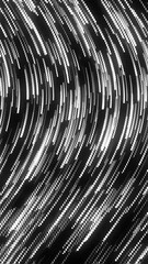 Wall Mural - curve wavy particle lines moving and flowing in one direction. abstract grey color particles line mo