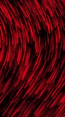 Wall Mural - curve wavy particle lines moving and flowing in one direction. abstract red color particles line mov