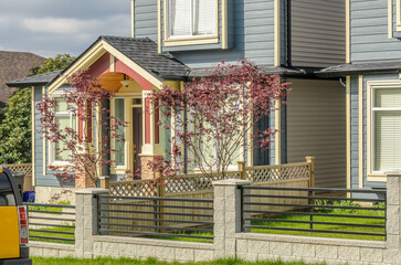 Wall Mural - Fragment of luxury house with nice summer  landscape in Vancouver, Canada