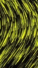 Wall Mural - curve wavy particle lines moving and flowing in one direction. abstract yellow color particles line 
