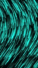 Wall Mural - curve wavy particle lines moving and flowing in one direction. abstract cyan color particles line mo
