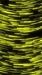Wall Mural - curve wavy particle lines moving and flowing in one direction. abstract yellow color particles line 