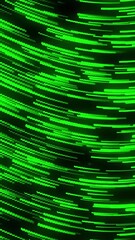 Wall Mural - curve wavy particle lines moving and flowing in one direction. abstract green color particles line m