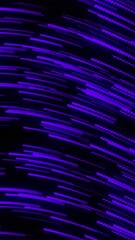 Wall Mural - curve wavy particle lines moving and flowing in one direction. abstract purple color particles line 