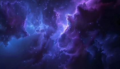 Wall Mural - clouds, purple and space with black background of universe for adventure, exploration or fantasy. co