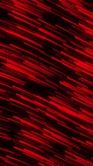 Wall Mural - curve wavy particle lines moving and flowing in one direction. abstract red color particles line mov
