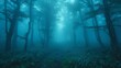 Mystical Morning in Aokigahara Forest: Ethereal Fog Amongst Serene Trees