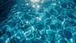 Sparkling Blue Water Ripples in Sunlit Swimming Pool on a Bright Day