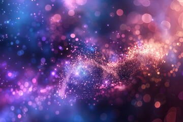 Wall Mural - a sky filled with twinkling stars, creating a blurry and dreamy effect, a luxurious and magical back