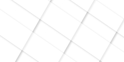 Wall Mural - Abstract design with white transparent material in triangle and square shapes on white background. Modern and creative design with white boxes and white rectangle business card. paper texture.