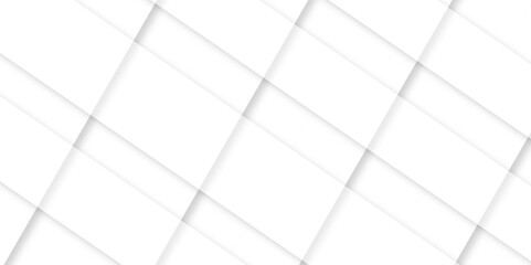 Wall Mural - Abstract design with white transparent material in triangle and square shapes on white background. Modern and creative design with white boxes and white rectangle business card. paper texture.