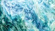 © Pikul - Fluid waves of abstract blues and greens, dynamic motion of innovation in tech Highangle, bright lighting, watercolorlike hues blend seamlessly