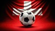 Soccer ball against the Swiss flag, UEFA Euro 2024, European Football Championship 2024
