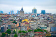 Panoramic view of Istanbul with Galata tower and city architecture in Turkey