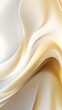 Abstract white wavy background with streaks of gold color. Textured backdrop. Elegant white modern architecture art.