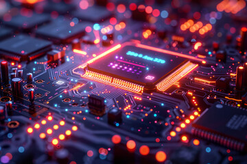 Poster - Cover design for a tech industry report, with a gradient that reflects a sophisticated and technical feel,