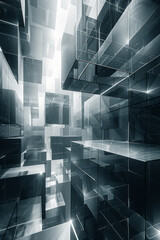 Aufkleber - Digital brochure for an AI product, with a gray gradient that suggests sophistication and future-readiness,