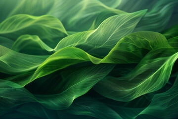 Poster - Advertising banner for a green energy solution, using a smooth green gradient to represent environmental care,