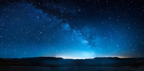 Wall Mural - landscape, night sky and stars in space with dark background for astrology, astronomy or cosmos. moc
