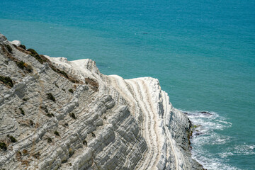 Wall Mural - Scala dei Turchi Stair of the Turks, Sicily Italy, Scala dei Turchi. A rocky cliff on the coast of Realmonte, near Porto Empedocle, southern Sicily, Italy. Europe