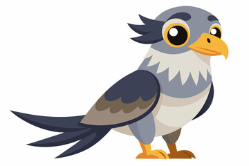 goshawk cartoon vector illustration