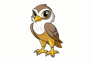 Sticker - goshawk cartoon vector illustration