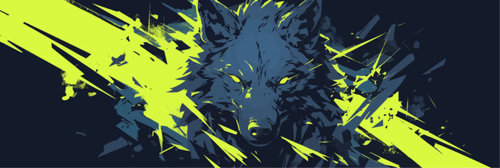 Canvas Print - Wolf Power: Tattoo Design