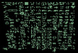 Pixelated noise texture with dithering effect. Dark retro 8-bit background.