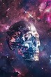 Futuristic Cybernetic Skull in Neon 
