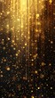 A blurry image of gold glitter with a black background. The image has a dreamy, ethereal quality to it, as if it were captured in a moment of pure magic