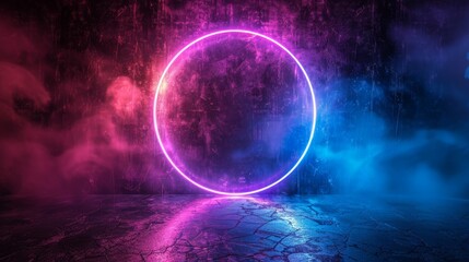 Design a website or user interface with dynamic neon curved lines. Blue and purple lines. Transparent background.
